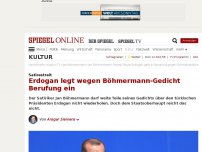 Bild zum Artikel: Satirestreit: Erdogan legt wegen Böhmermann-Gedicht Berufung ein
