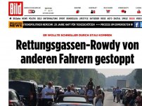 Bild zum Artikel: Er wollte schneller durch - Rettungsgassen-Rowdy von anderen Fahrern gestoppt