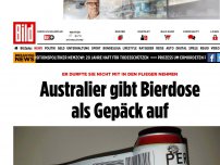 Bild zum Artikel: Flugverbot - Australier gibt Bierdose als Gepäck auf