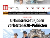 Bild zum Artikel: Danke, Polizei! - Urlaubsreise für jeden verletzten G20-Polizisten