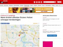 Bild zum Artikel: Bedrohungslage in Ludwigshafen - Schwerbewaffnete Polizisten sichern Kliniken und Arztpraxen