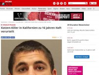 Bild zum Artikel: Er tötete 21 Katzen  - Katzen-Killer in Kalifornien zu 16 Jahren Haft verurteilt