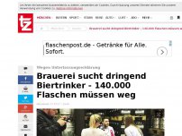 Bild zum Artikel: Brauerei sucht dringend Biertrinker - 140.000 Flaschen müssen weg