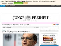 Bild zum Artikel: Dresdner empfangen Heiko Maas mit Pfeifkonzert