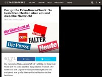 Bild zum Artikel: Der große Fake-News-Check: So berichten Medien über ein und dieselbe Nachricht