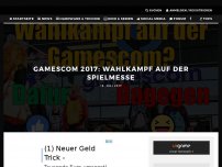 Bild zum Artikel: Gamescom 2017: Wahlkampf auf der Spielmesse