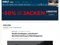 Bild zum Artikel: 'Willkommenskultur verklärt': Studie bemängelt 'unkritische' Berichterstattung in Flüchtlingskrise