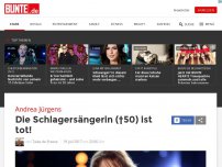 Bild zum Artikel: Andrea Jürgens: Die Schlagersängerin (†50) ist tot!