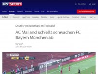 Bild zum Artikel: Test: AC Mailand schießt FC Bayern ab