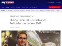 Bild zum Artikel: Lahm ist Deutschlands Fußballer des Jahres 2017