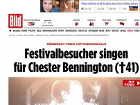 Bild zum Artikel: Emotionales Video - Hier singen die die Festivalbesucher für Chester Bennington (†41)