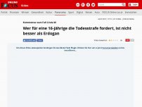 Bild zum Artikel: Kommentar zum Fall Linda W. - Wer für eine 16-Jährige die Todesstrafe fordert, ist nicht besser als Erdogan