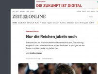 Bild zum Artikel: Emmanuel Macron: Nur die Reichen jubeln noch