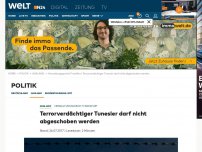 Bild zum Artikel: Verwaltungsgericht Frankfurt : Terrorverdächtiger Tunesier darf nicht abgeschoben werden
