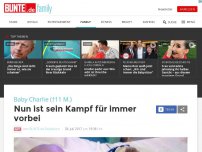 Bild zum Artikel: Baby Charlie (†11 M.): Nun ist sein Kampf für immer vorbei