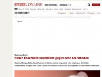 Bild zum Artikel: Masern-Ausbruch: Italien beschließt Impfpflicht gegen zehn Krankheiten