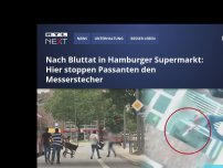 Bild zum Artikel: Nach Bluttat in Hamburger Supermarkt: Hier stoppen Passanten den Messerstecher