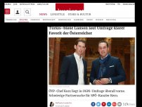 Bild zum Artikel: Türkis-blaue Liaison laut Umfrage klarer Favorit der Österreicher