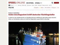 Bild zum Artikel: Einsatz vor Lampedusa: Italien beschlagnahmt Schiff deutscher Flüchtlingshelfer