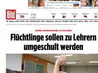 Bild zum Artikel: Gegen Mangel in Sachsen - Flüchtlinge sollen zu Lehrern umgeschult werden