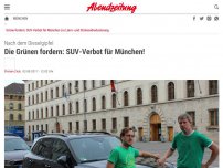 Bild zum Artikel: Nach dem Dieselgipfel: Die Grünen fordern: SUV-Verbot für München!