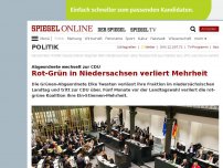 Bild zum Artikel: Abgeordnete verlässt Fraktion: Rot-Grün in Niedersachsen verliert Mehrheit