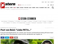 Bild zum Artikel: M. Beisenherz: Sorry, ich bin privat hier: Post von Beisi: 'Liebe PETA...'