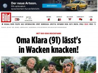 Bild zum Artikel: Mit 100 000 Rockfans - Oma Klara (91) lässt's in Wacken knacken!
