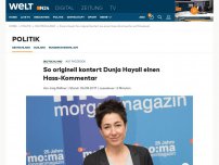 Bild zum Artikel: Auf Facebook: So originell kontert Dunja Hayali einen Hass-Kommentar