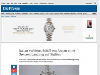 Bild zum Artikel: Italien verbietet Schiff von Ärzten ohne Grenzen Landung auf Sizilien