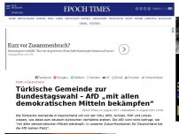 Bild zum Artikel: Türkische Gemeinde zur Bundestagswahl – AfD wird „mit allen demokratischen Mitteln bekämpft“