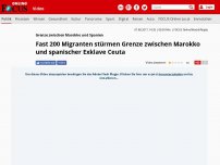 Bild zum Artikel: Grenze zwischen Marokko und Spanien - Fast 200 Migranten stürmen Grenze zwischen Marokko und spanischer Exklave Ceuta