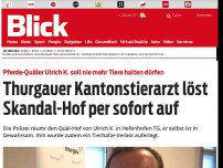Bild zum Artikel: Grossaufgebot in Hefenhofen TG: Polizei nimmt Pferde-Quäler Ulrich K. (49) in Gewahrsam!
