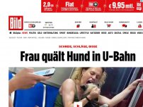 Bild zum Artikel: Schreie, Schläge, Bisse - Frau quält Hund in U-Bahn