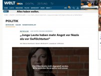 Bild zum Artikel: Juso-Chefin Johanna Uekermann: 'Junge Leute haben mehr Angst vor Nazis als vor Geflüchteten'