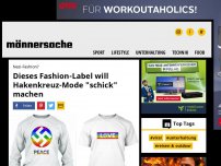 Bild zum Artikel: Dieses Fashion-Label will Hakenkreuz-Mode 'schick' machen | Männersache