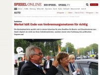 Bild zum Artikel: Autokrise: Merkel hält Ende von Verbrennungsmotoren für richtig 