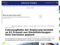 Bild zum Artikel: Fahrzeugflotte der Regierung besteht zu 61 Prozent aus Dieselfahrzeugen – Kein Umrüsten geplant