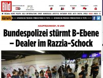 Bild zum Artikel: Polizei stürmt B-Ebene - Dealer im Razzia-Schock