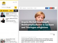 Bild zum Artikel: Angela Merkel beschimpft: Wahlkampfauftritte in Sachsen und Thüringen entgleisen