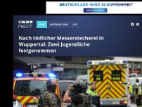 Bild zum Artikel: Nach tödlicher Messerstecherei in Wuppertal: Zwei Jugendliche festgenommen