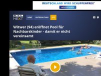 Bild zum Artikel: Witwer (94) eröffnet Pool für Nachbarskinder - damit er nicht vereinsamt