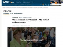 Bild zum Artikel: Umfrage zur Bundestagswahl: Union wieder bei 39 Prozent - AfD verliert an Zustimmung