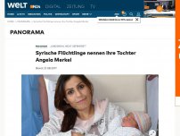 Bild zum Artikel: 'Kindswohl nicht gefährdet': Syrische Flüchtlinge nennen ihre Tochter Angela Merkel