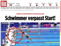 Bild zum Artikel: Schweigeminute - Schwimmer verpasst Start!
