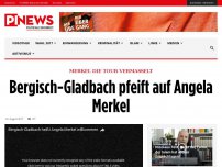 Bild zum Artikel: Merkel die Tour vermasselt Bergisch-Gladbach pfeift auf Angela Merkel