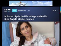 Bild zum Artikel: Münster: Syrische Flüchtlinge wollen ihr Kind Angela Merkel nennen