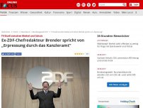 Bild zum Artikel: TV-Duell zwischen Merkel und Schulz - Ex-ZDF-Chefredakteur Brender spricht von „Erpressung durch das Kanzleramt“