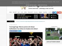 Bild zum Artikel: Sonntagsfrage: Warum putzte sich dieser Hoffenheim-Fan mitten im Stadion die Zähne?