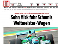 Bild zum Artikel: Zum 25-jährigen Jubiläum - Sohn Mick fuhr Schumis Weltmeister-Wagen